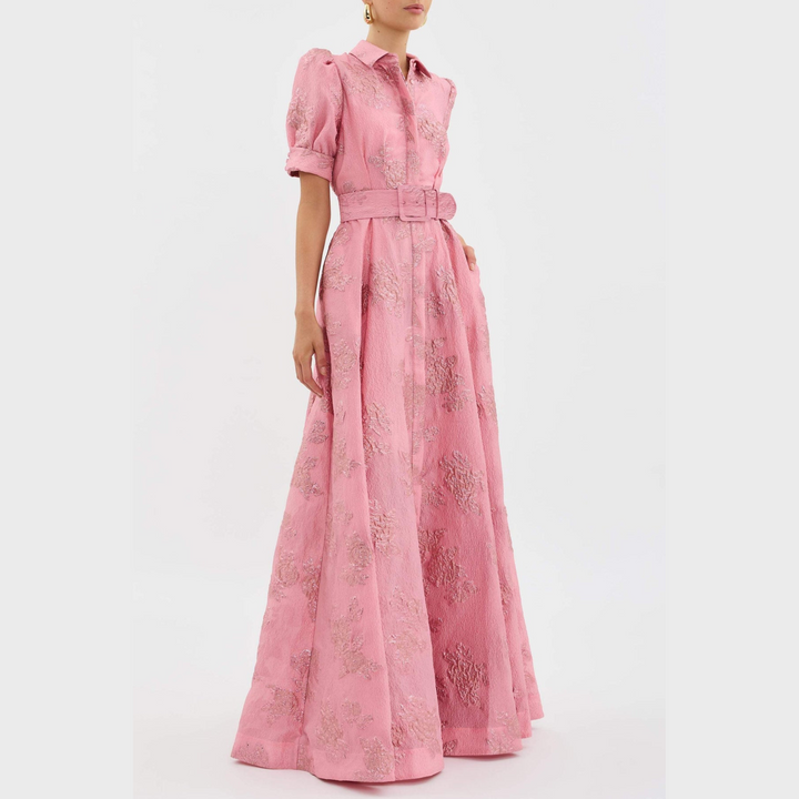 Miranda™ | Pink Dress with Balloon Sleeves