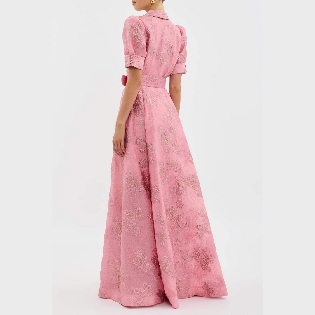 Miranda™ | Pink Dress with Balloon Sleeves