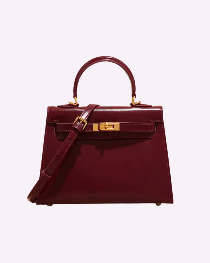 Gwen™ | Elegant Burgundy Leather Mini Bag