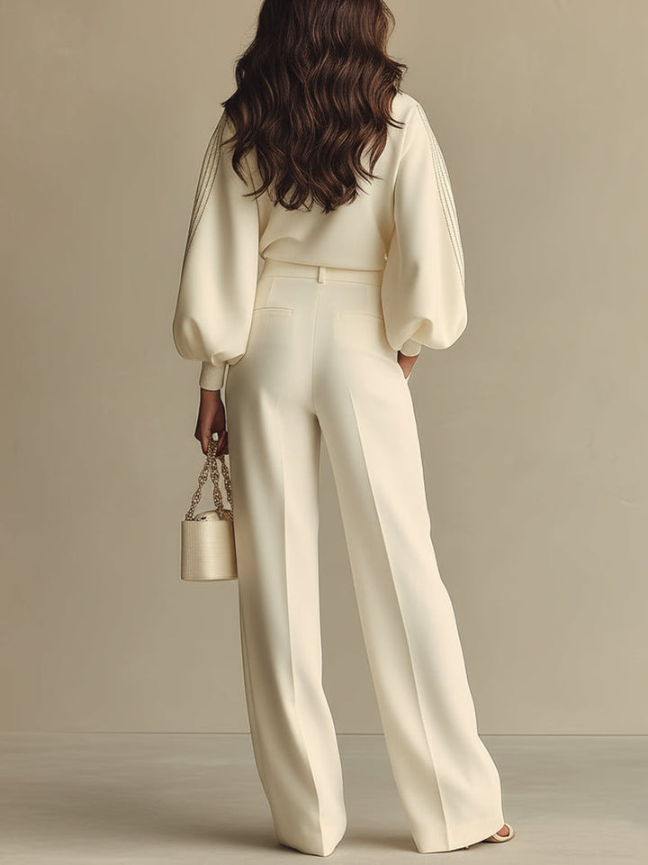 Doris™ | Elegant Jumper and Wide-Leg Trousers Co-ord Set