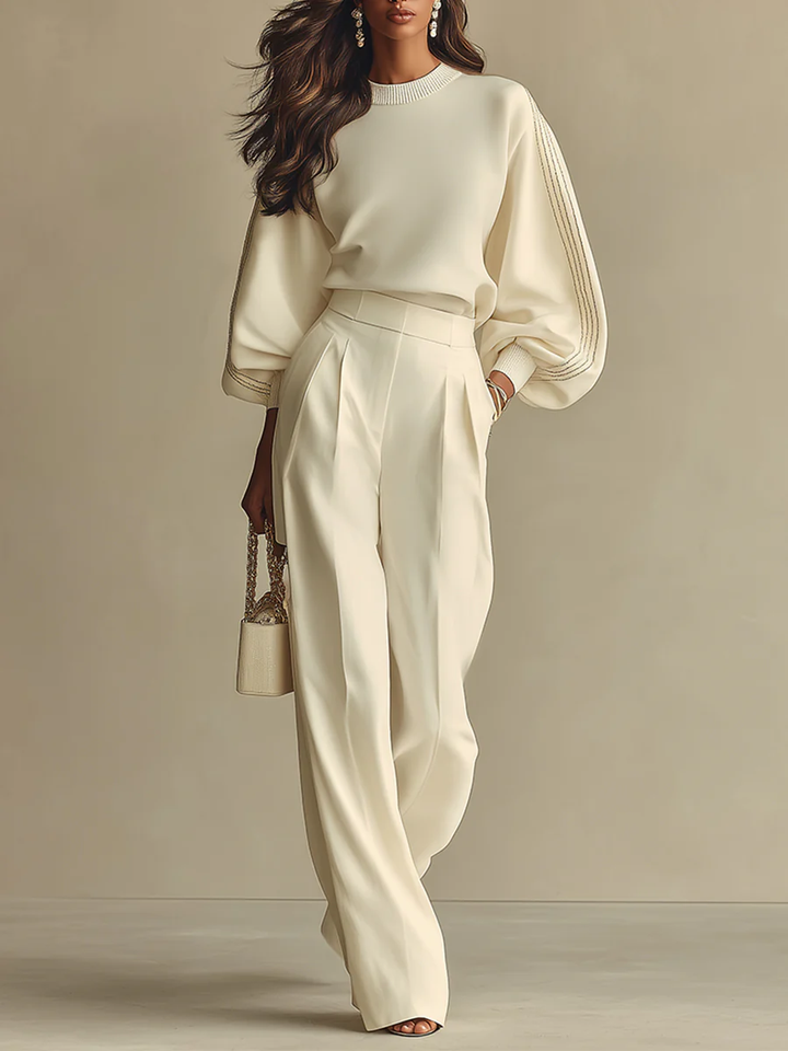Doris™ | Elegant Jumper and Wide-Leg Trousers Co-ord Set