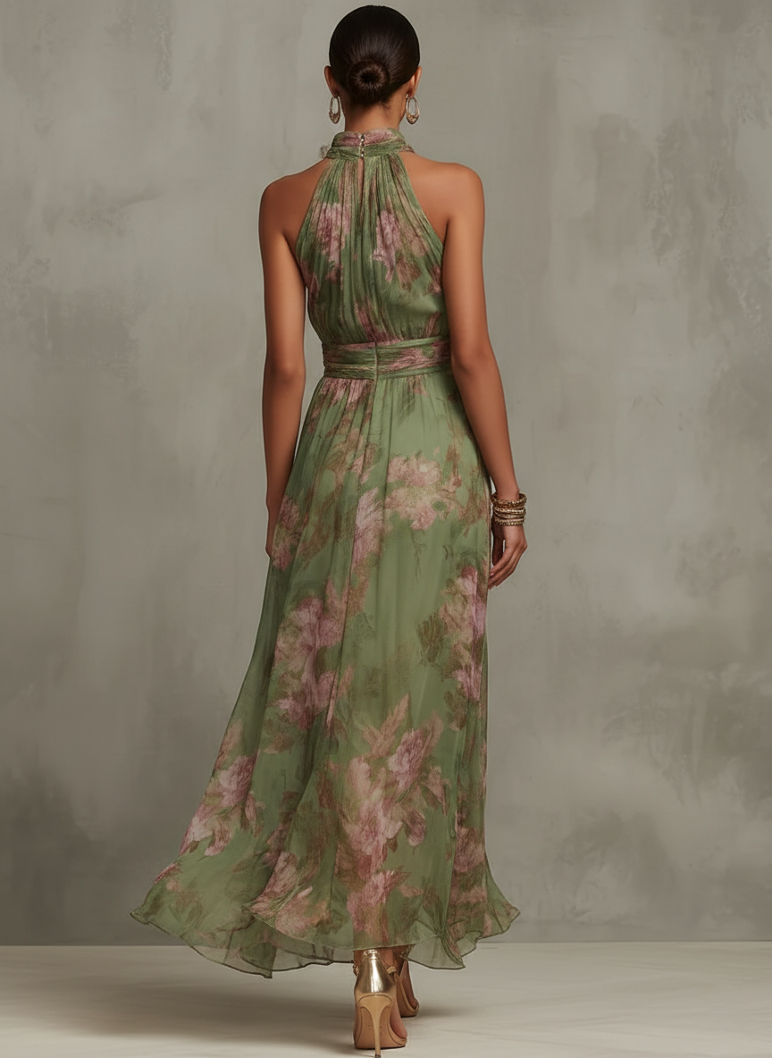 Agnes™ | Flowing Long Dress with Floral Print