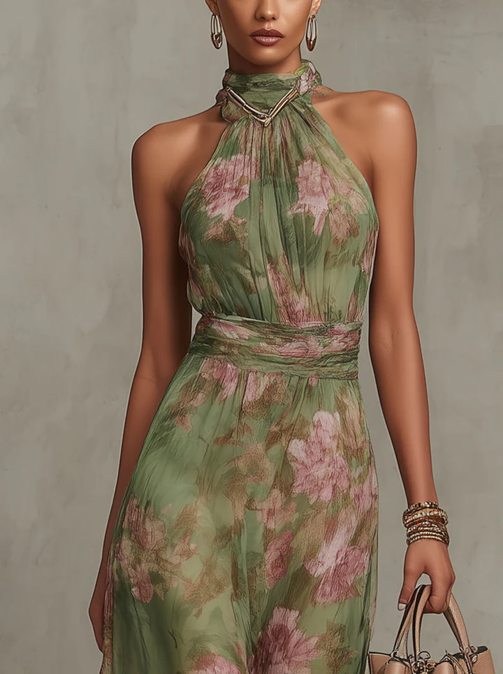 Agnes™ | Flowing Long Dress with Floral Print