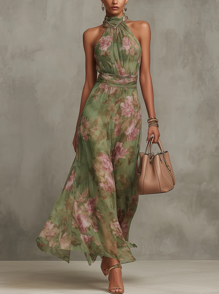 Agnes™ | Flowing Long Dress with Floral Print