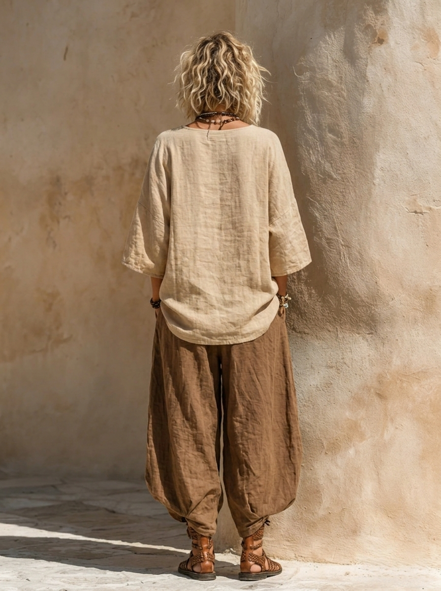Tracy™ | Flowing Boho Co-ord Set with Artistic Print