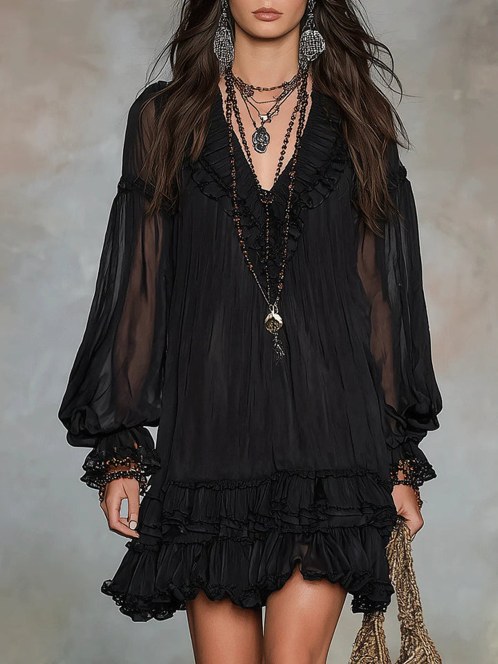 Lily™ | Flowing Bohemian Dress with Ruffles