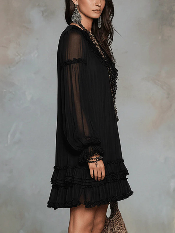 Lily™ | Flowing Bohemian Dress with Ruffles