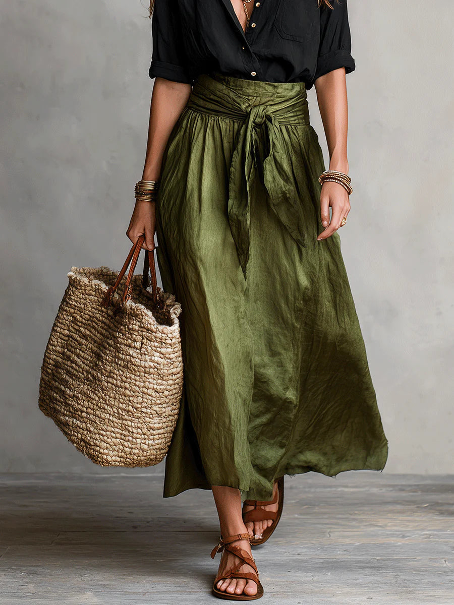 Rosie™ | Elegant Flowing Co-ord Set with Long Skirt and Light Top
