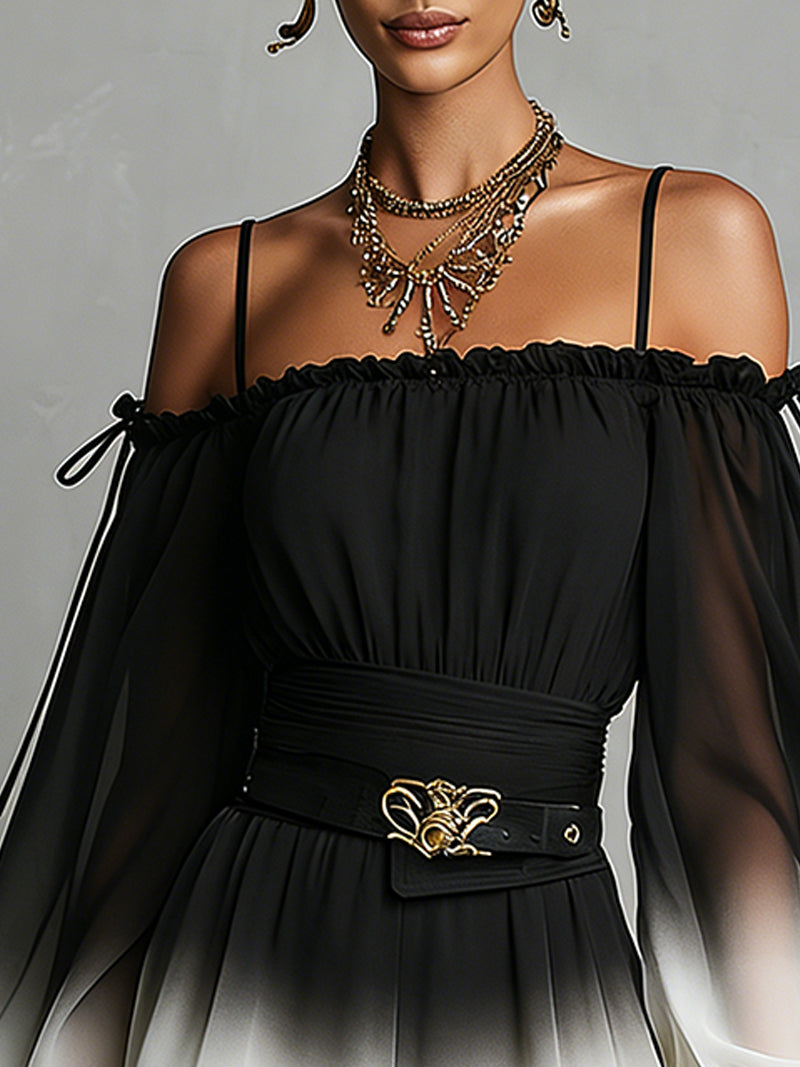 Lola™ | Elegant Off-the-Shoulder Playsuit with Belt Included