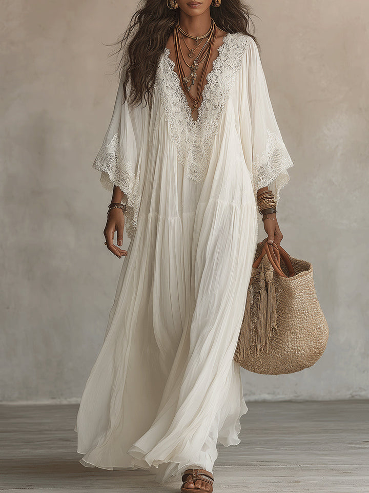Cindy™ | Ivory Chiffon Dress
