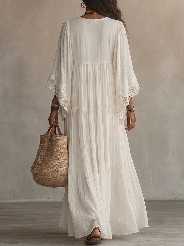 Cindy™ | Ivory Chiffon Dress