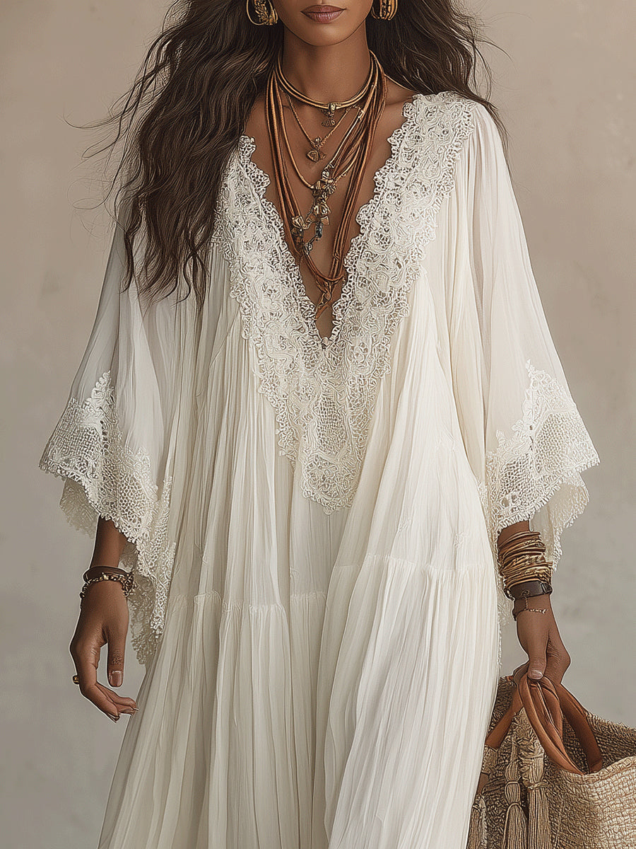Cindy™ | Ivory Chiffon Dress
