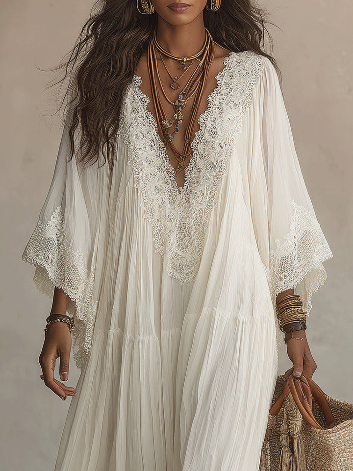 Cindy™ | Ivory Chiffon Dress