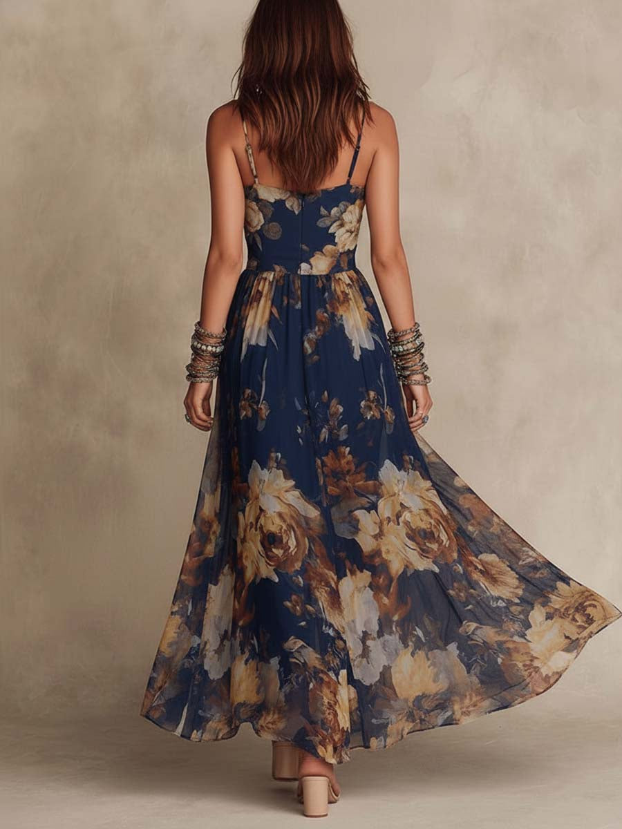Isabella | Abito lungo floreale elegante