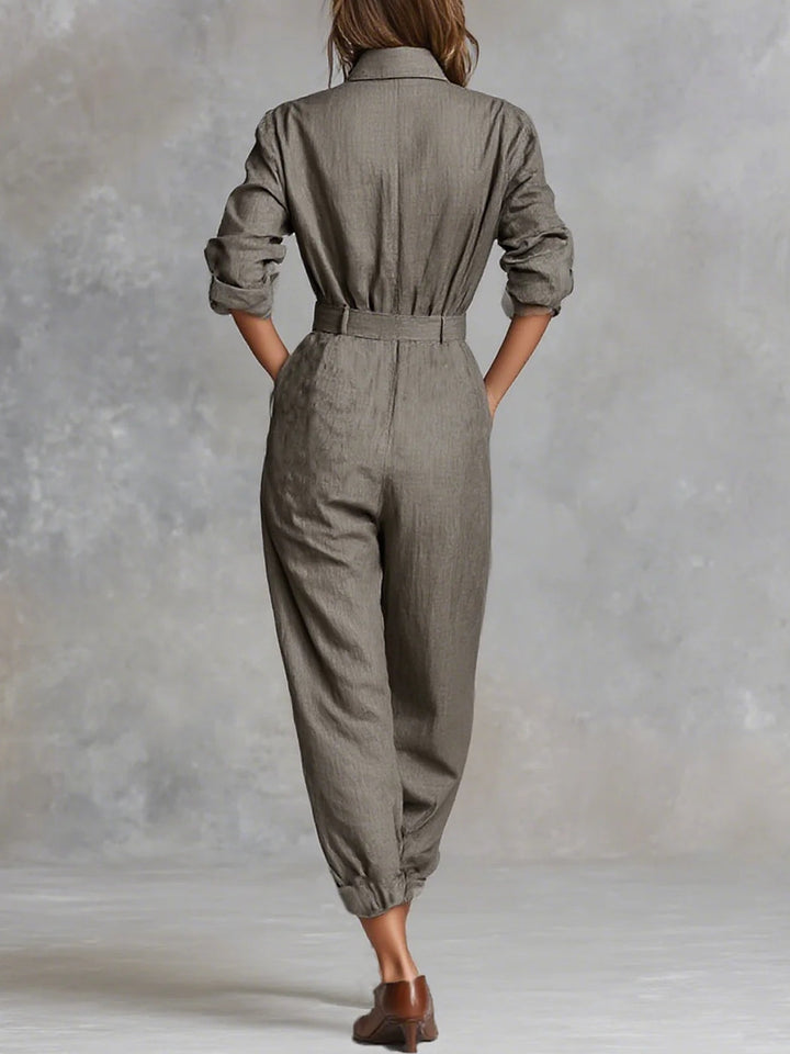 Philippa™ | Elegant Belted Jumpsuit
