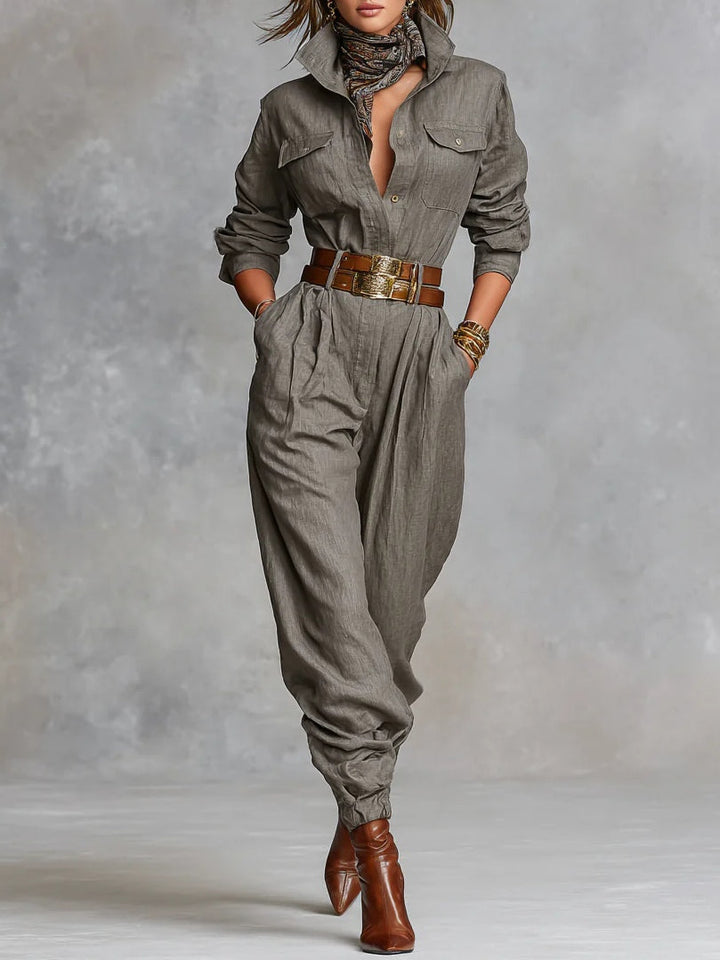 Philippa™ | Elegant Belted Jumpsuit