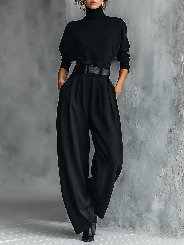 Completo dolcevita e pantalone dritto