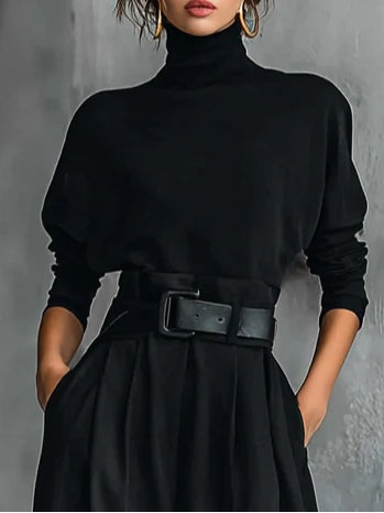 Rita™ | Roll-Neck Top and Straight-Leg Trousers Co-ord Set