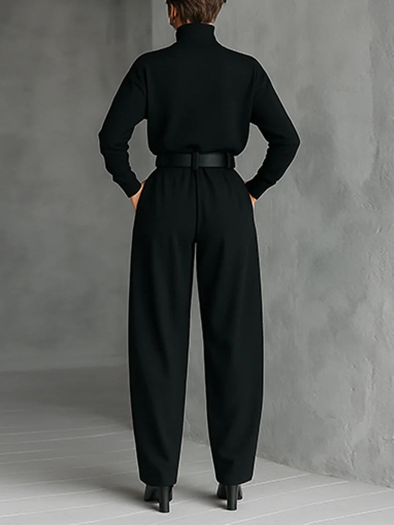 Rita™ | Roll-Neck Top and Straight-Leg Trousers Co-ord Set