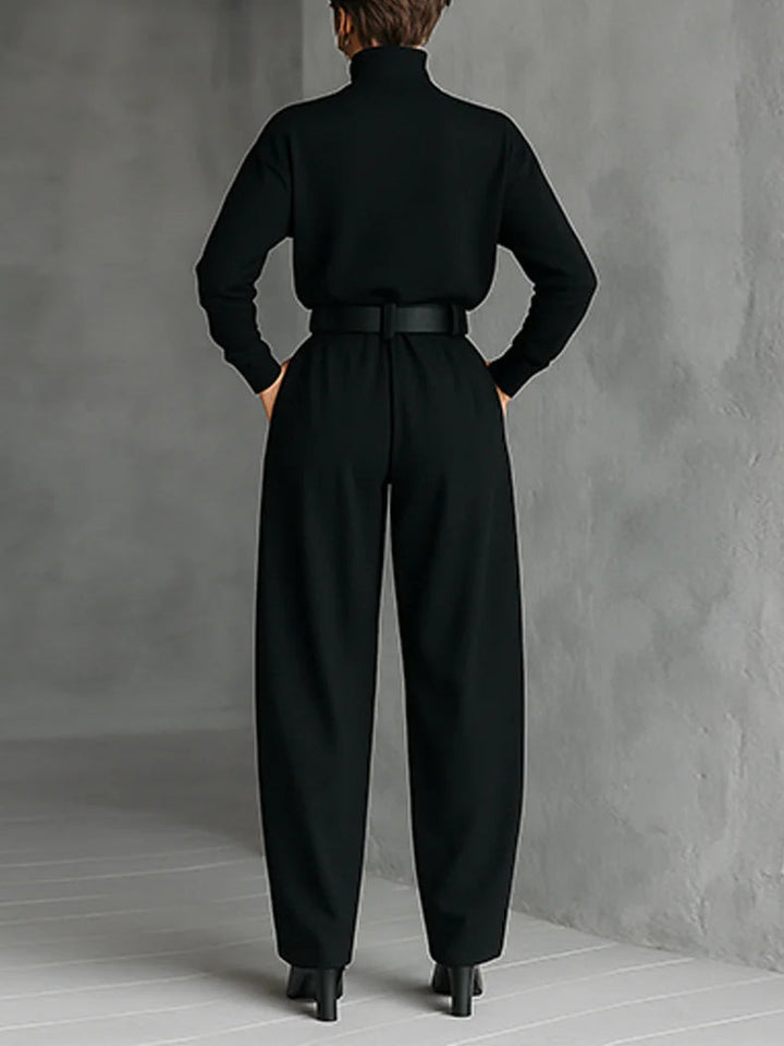Rita™ | Roll-Neck Top and Straight-Leg Trousers Co-ord Set
