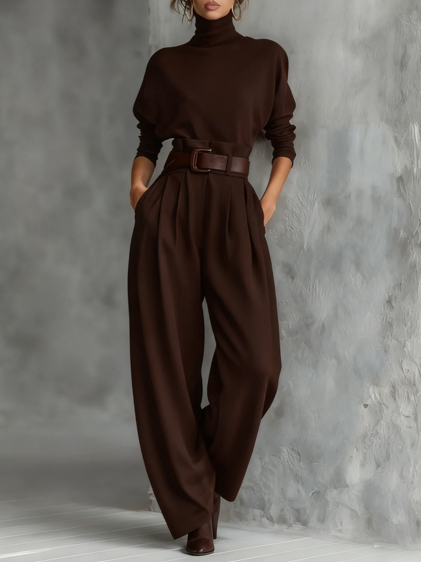 Completo dolcevita e pantalone dritto