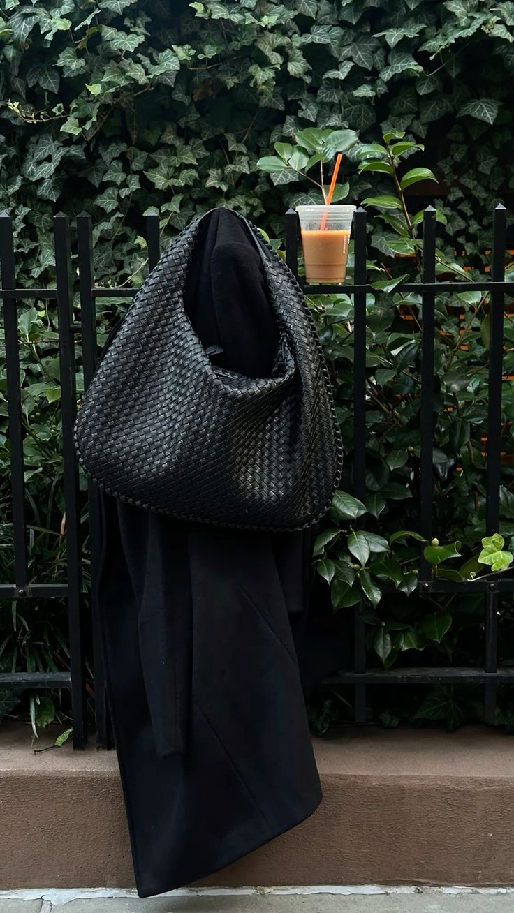 Susan™ | Woven Vegan Leather Shopper Bag