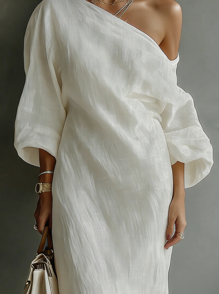 Cecily™ | Elegant Asymmetric Flowing Maxi Dress