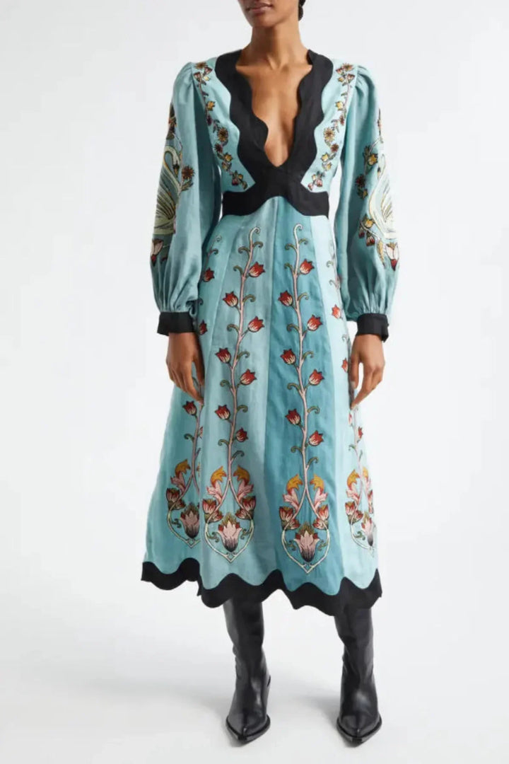 Jessie™ | Blue Midi Dress