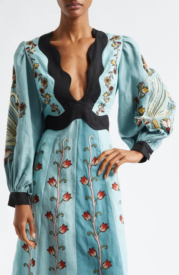 Jessie™ | Blue Midi Dress