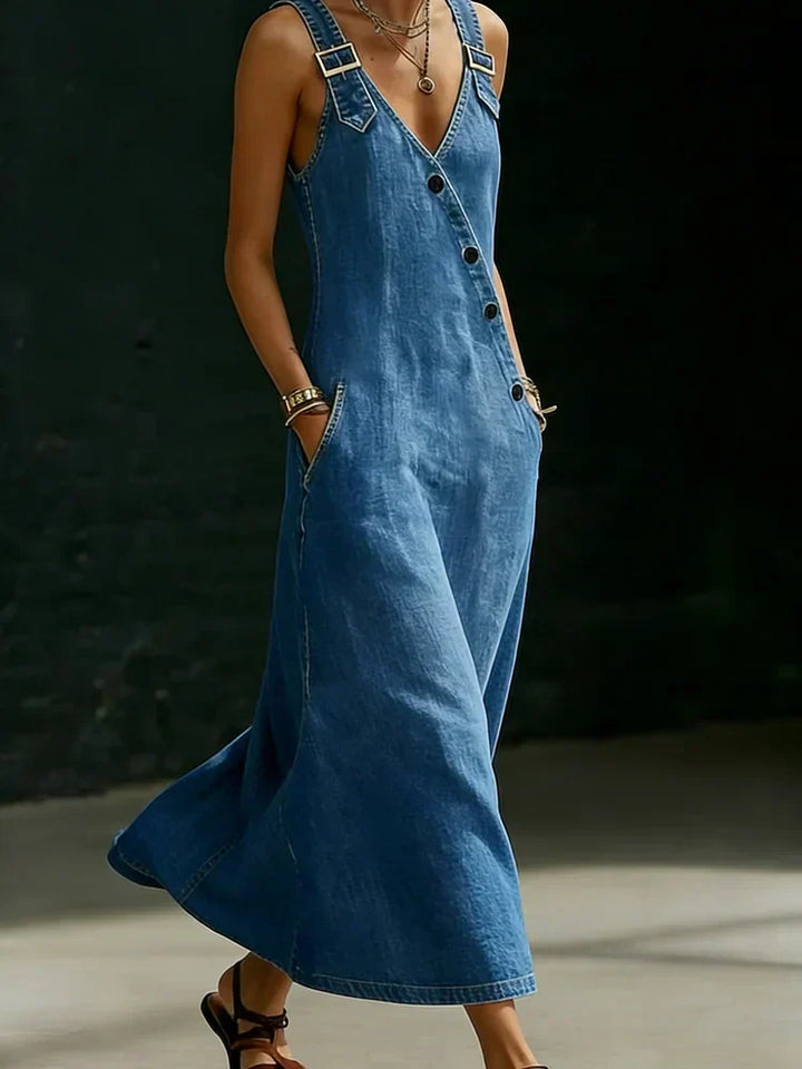 Sandra™ | Elegant Denim Dress