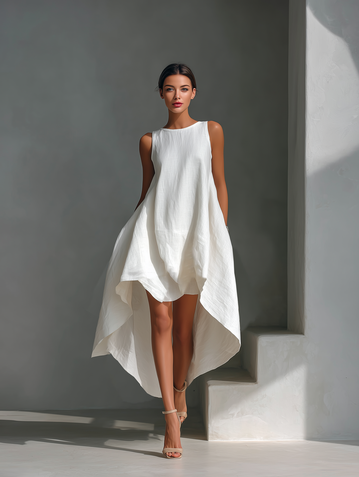 Estelle™ | Asymmetric Flowing Minimalist-Chic Dress