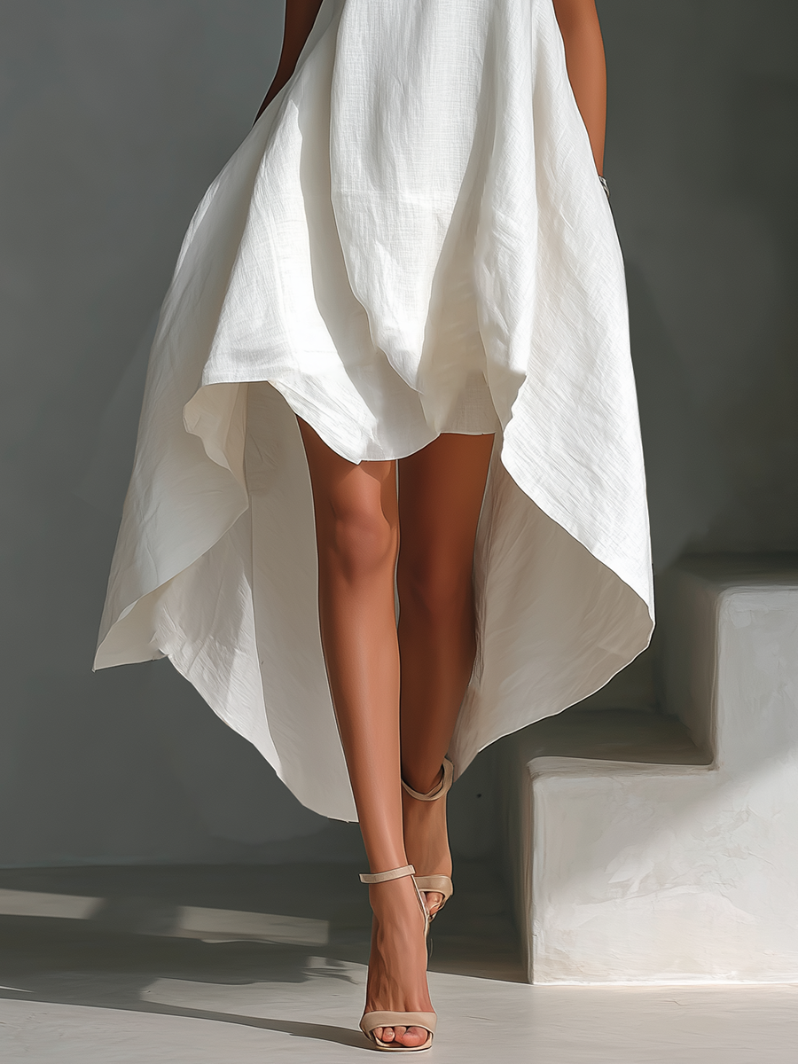 Estelle™ | Asymmetric Flowing Minimalist-Chic Dress