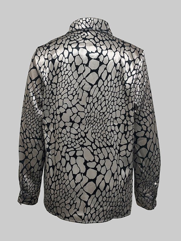 Zara™ | Satin-Effect Shirt with Artistic Print