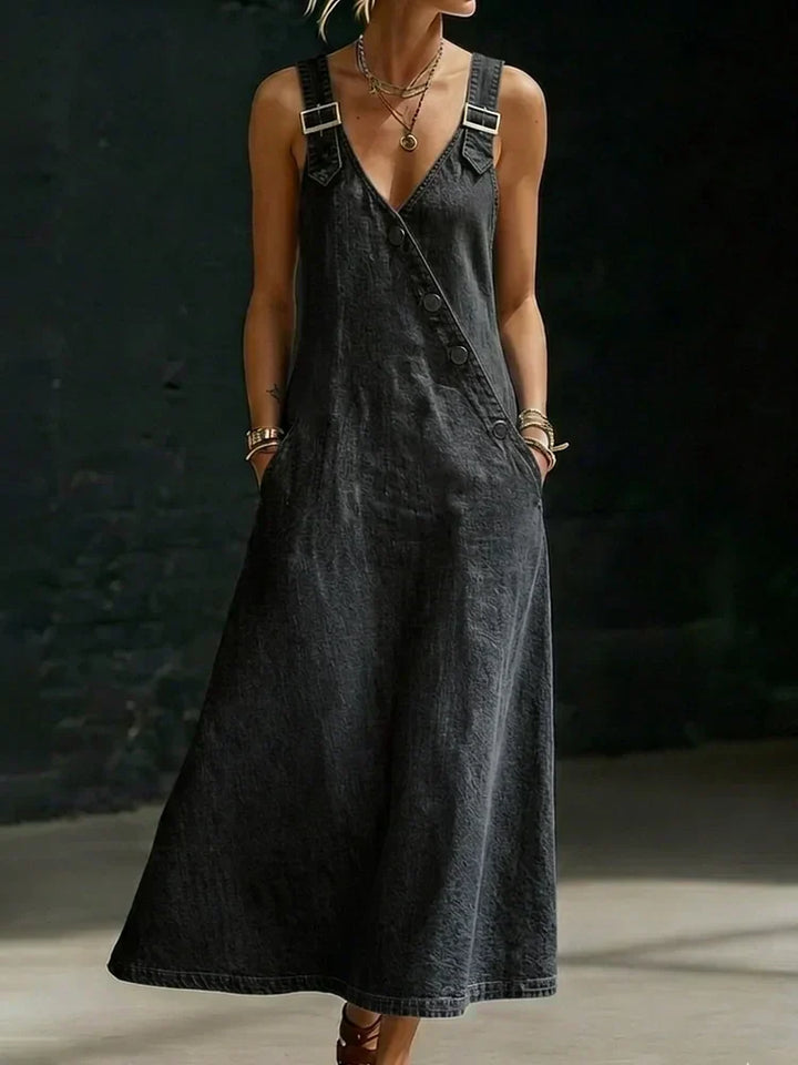 Sandra™ | Elegant Denim Dress