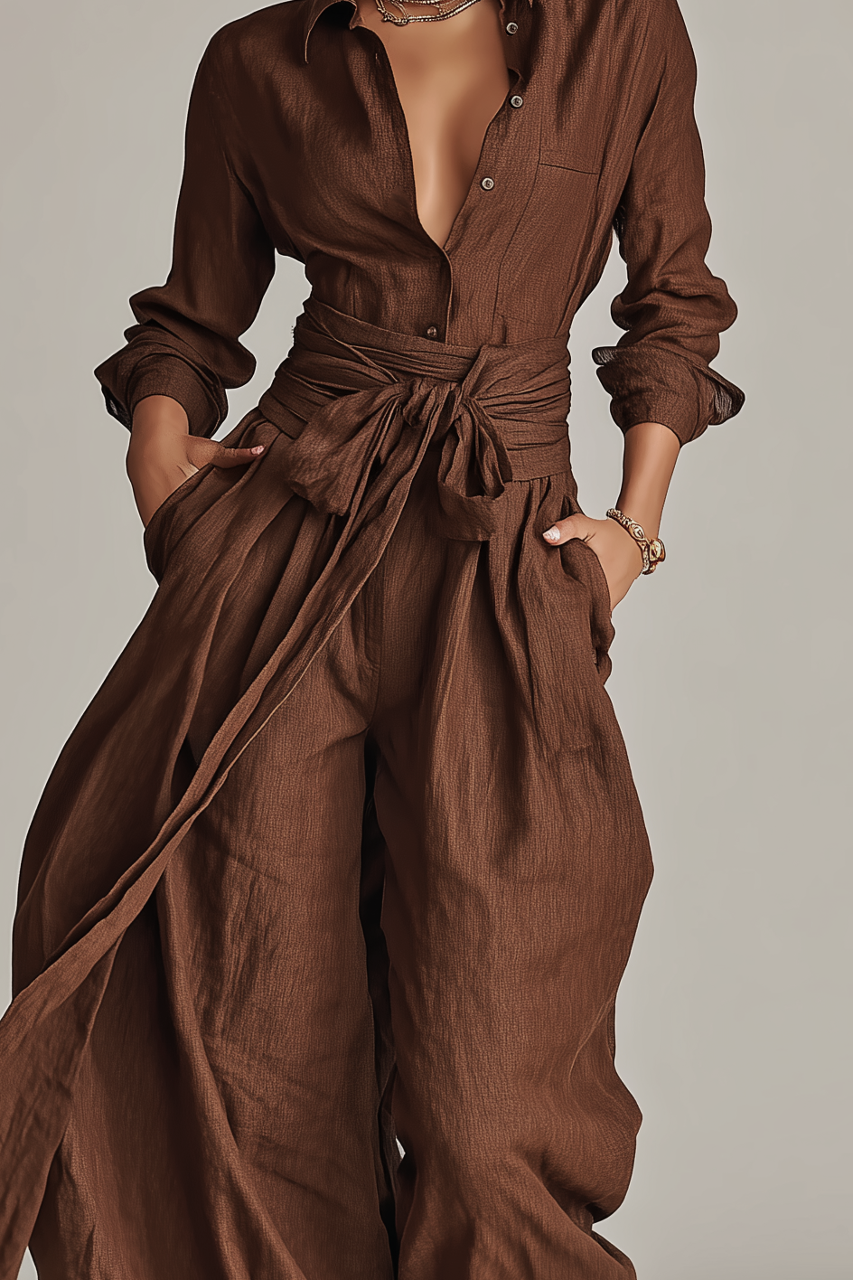 Gillian™ | Flowing Co-ord Set with Belt