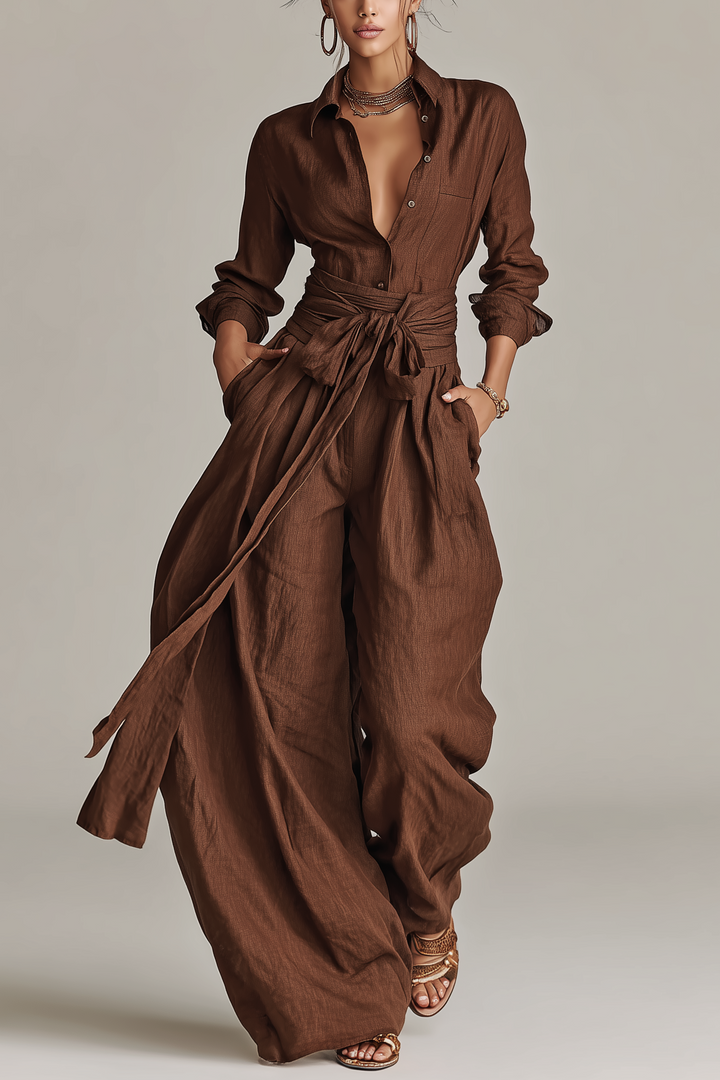 Gillian™ | Flowing Co-ord Set with Belt