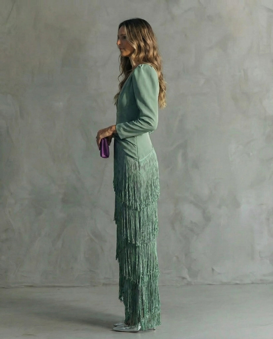 Zelda™ | Elegant Fringed Fitted Dress