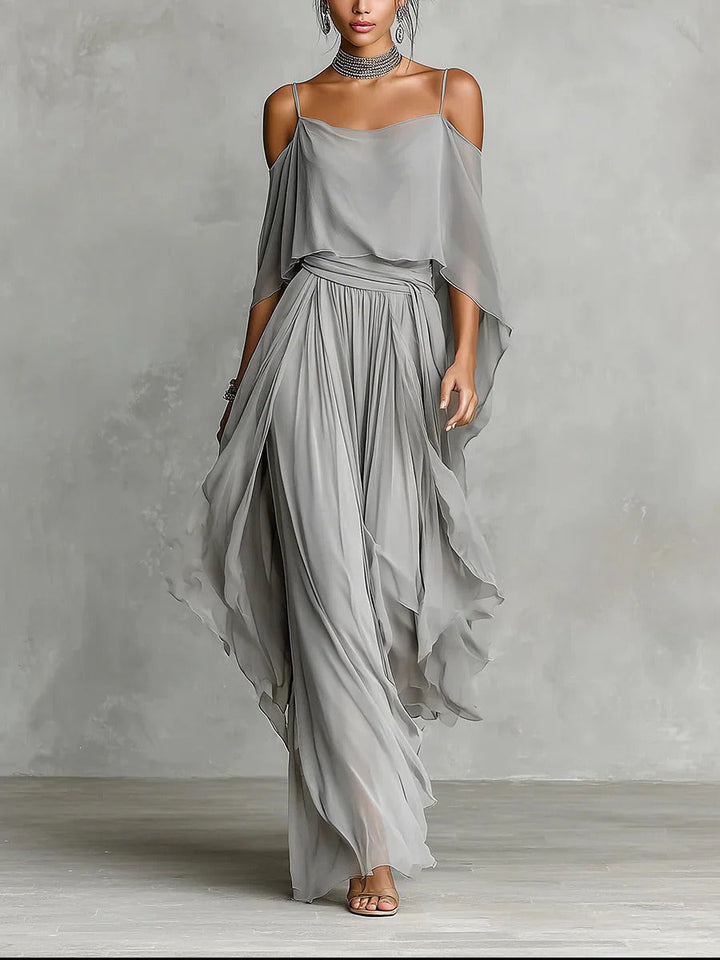 Margaret™ | Chic Flowing Chiffon Co-ord Set
