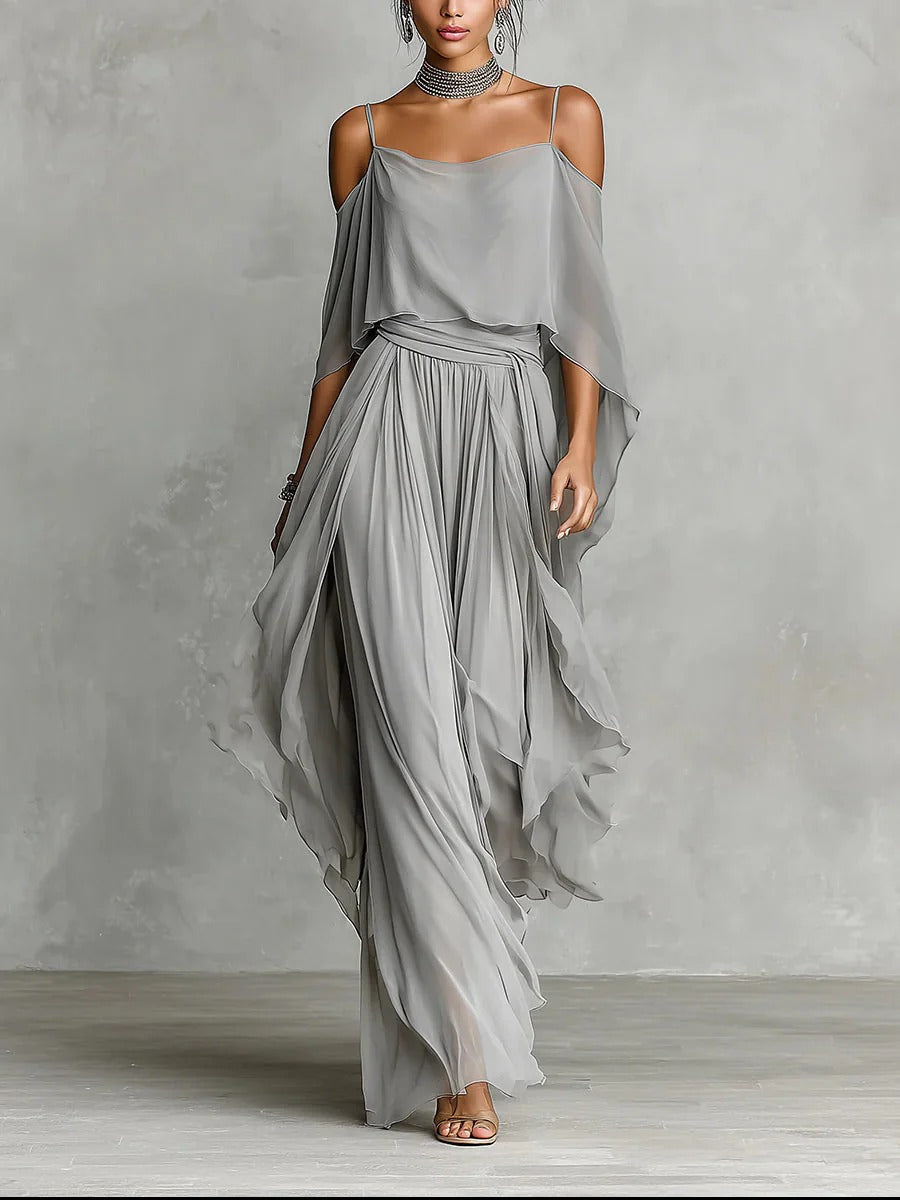 Melissa™ | Completo chic in chiffon fluido