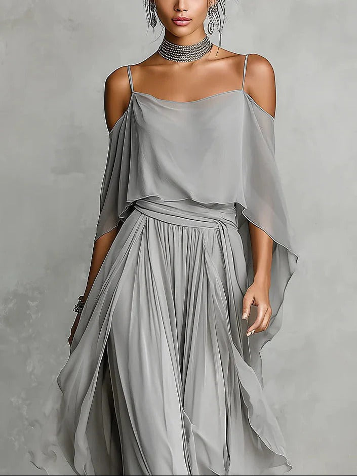 Margaret™ | Chic Flowing Chiffon Co-ord Set