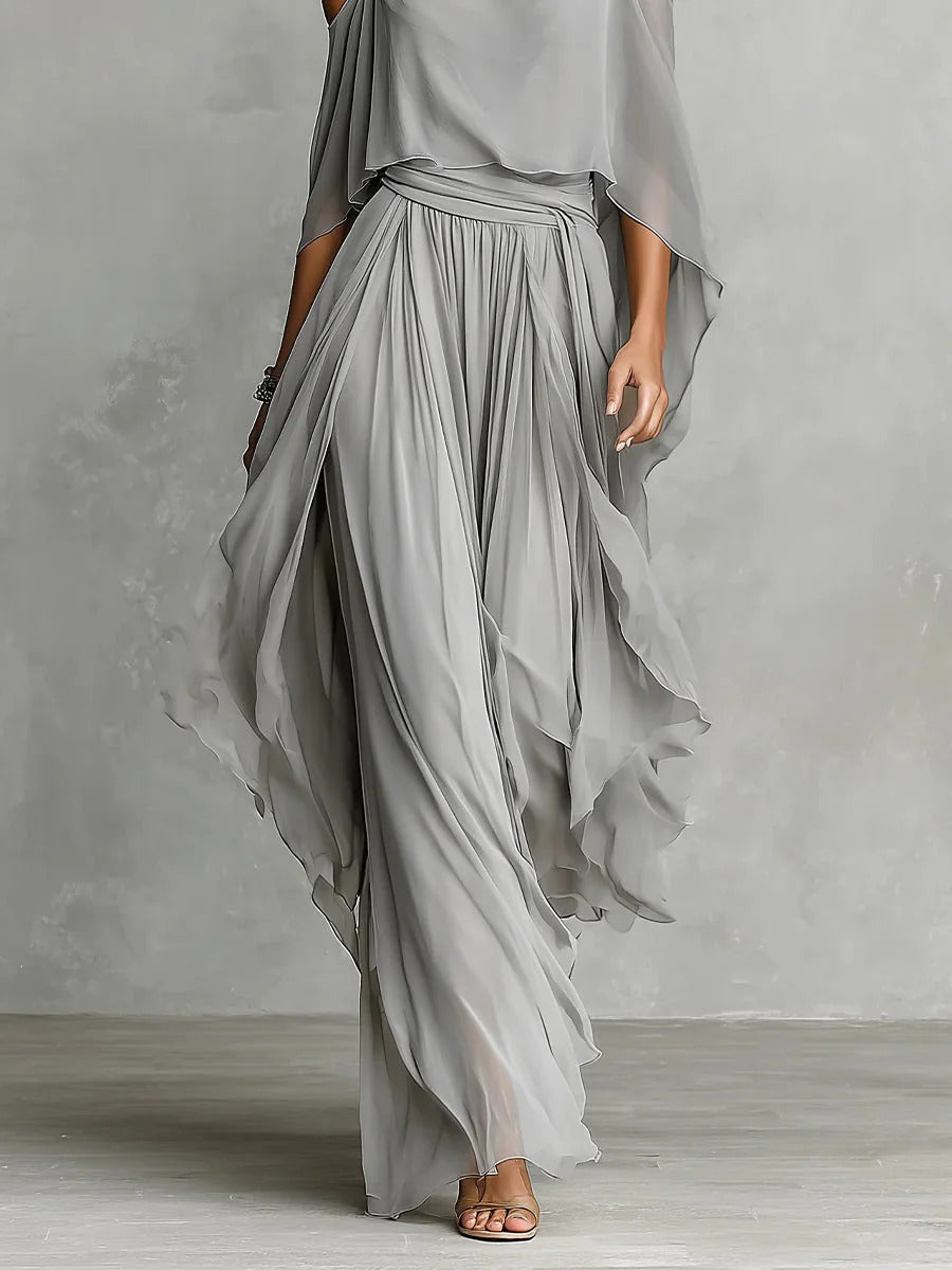 Margaret™ | Chic Flowing Chiffon Co-ord Set